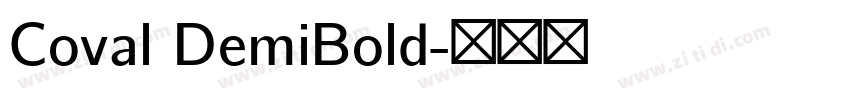 Coval DemiBold字体转换
